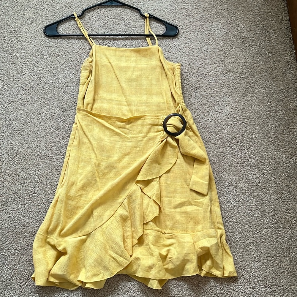 American Eagle Yellow Wrap Dress